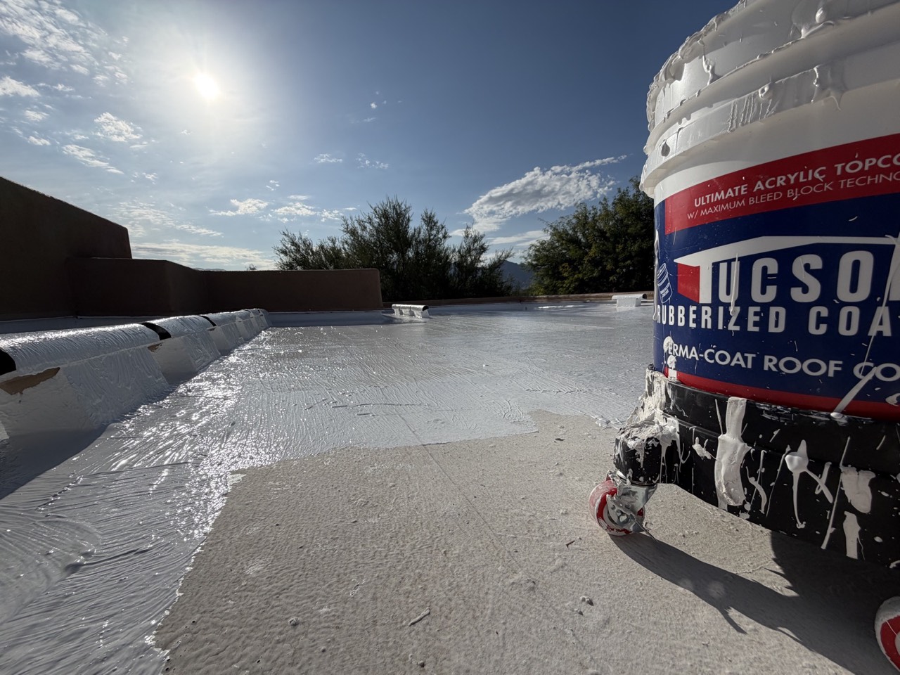 Tucson Rubberized Coatings Perma-Coat product used during application